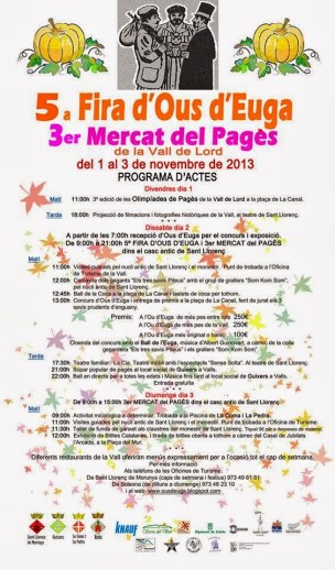 5a Fira d'Ous d'Euga i el 3r Mercat del Pagès de la Vall de Lord - Sant Llorenç de Morunys 2013