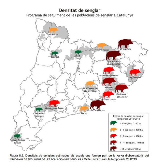 El mapa del senglar. Gencat