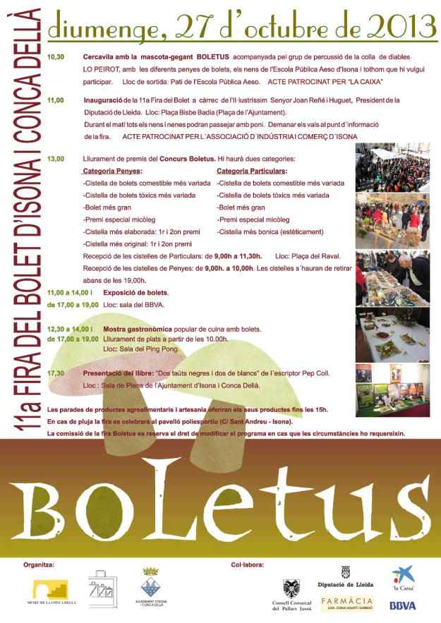 Boletus 11a Fira del Bolet – Isona i Conca Dellà 2013