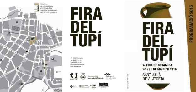 Fira del Tupí 7a Fira de la Ceràmica Sant Julià de Vilatorta 2015 Triptic Part Exterior