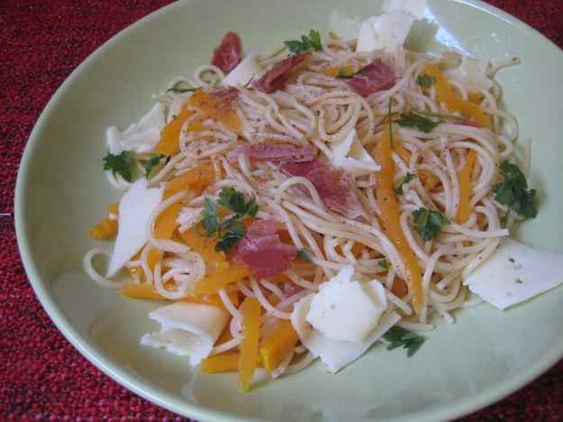 Espaguetis amb carbassa