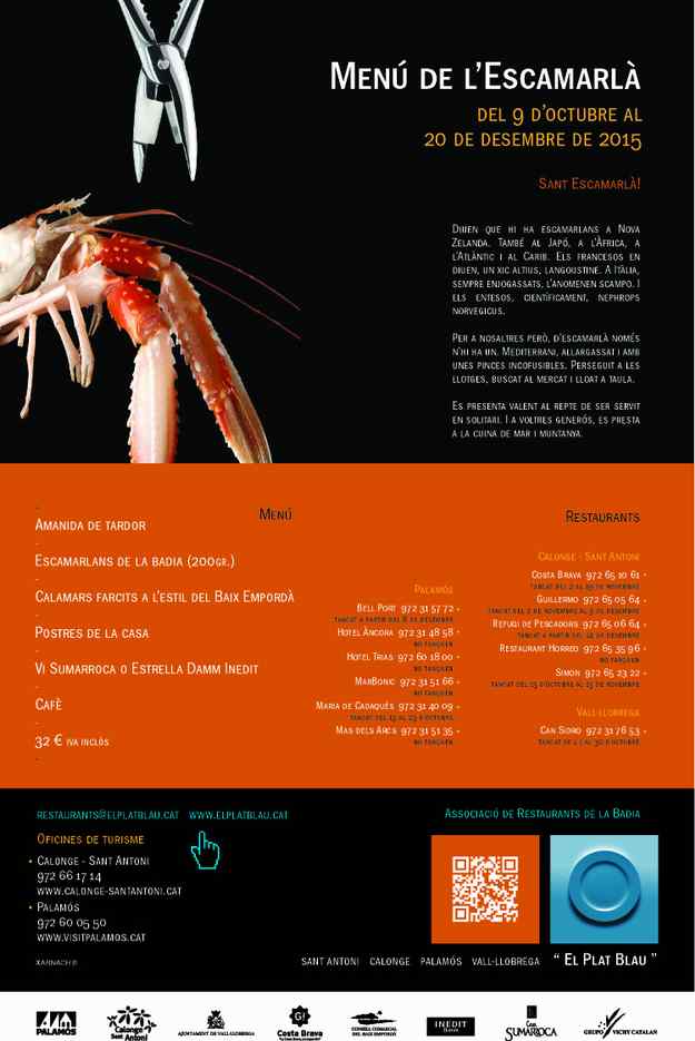 Menú de l'Escamarlà 2015