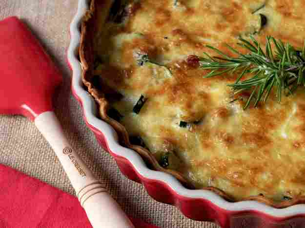 Quiche de carbassó i cansalada