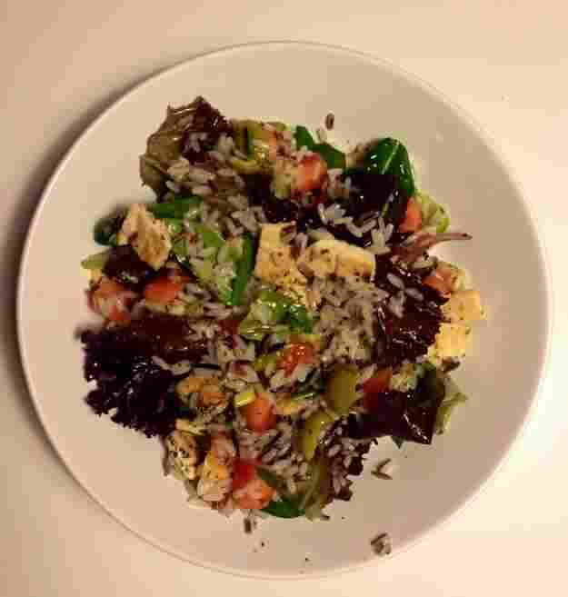 Ensalada d’arròs i pollastre