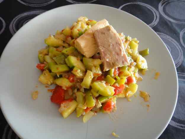 “Pisto” de carbassó amb bonítol (103/164)