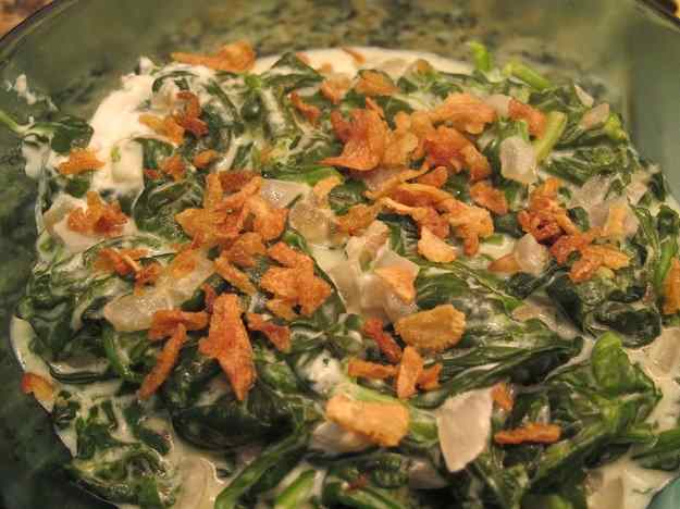 Espinacs amb crema lleugera de formatge