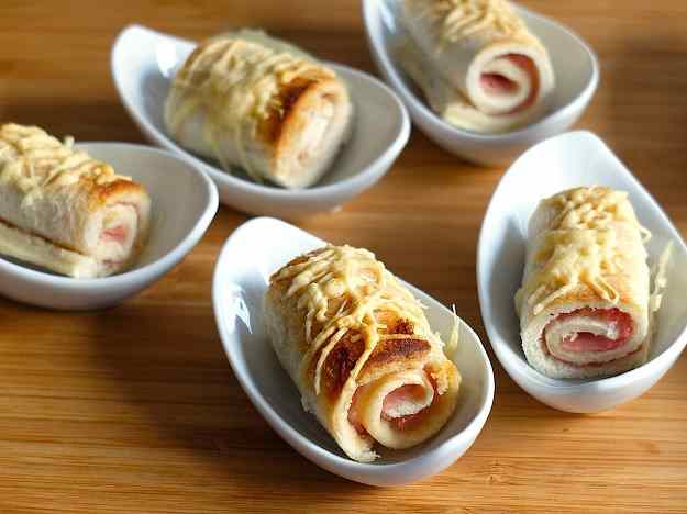 Rotllets súper fàcils de pernil dolç i formatge