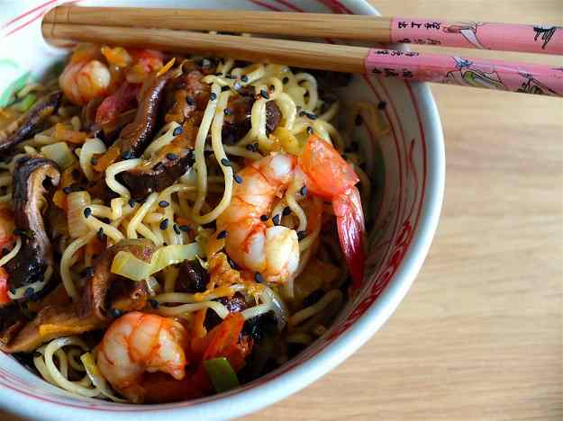 Yakisoba de gambes