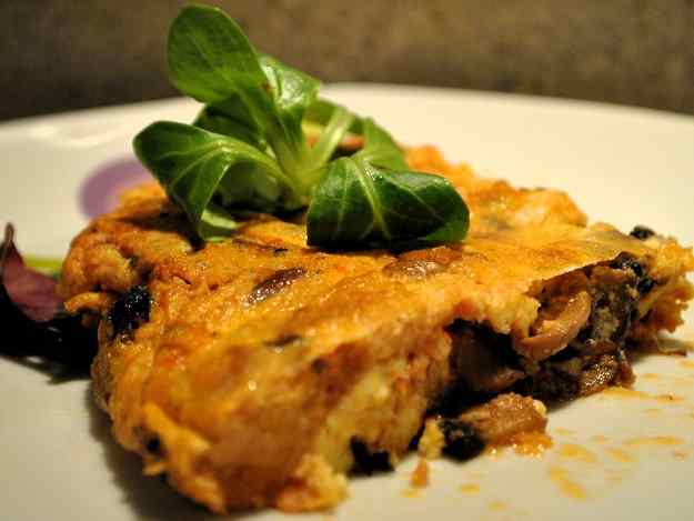 Truita de tomàquet i xampinyons