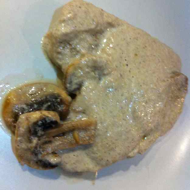 Seità amb xampinyons i salsa de xampinyons