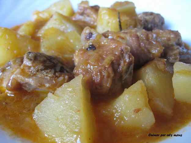 Costella de porc amb patates