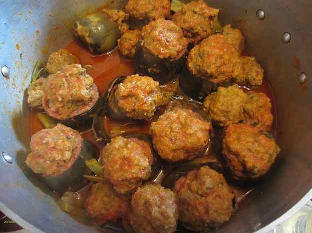 Carxofes farcides de carn 02