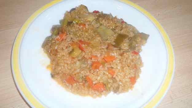 PAELLA D'ARROS INTEGRAL AMB VERDURES