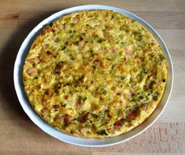 Pastis de porro i gambes