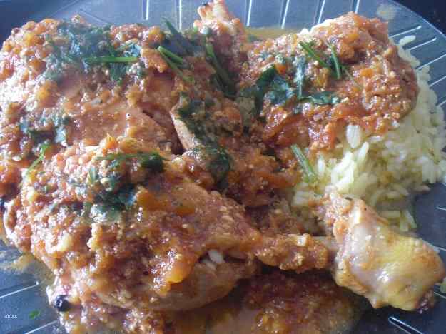 Pollastre amb iogurt i ceba